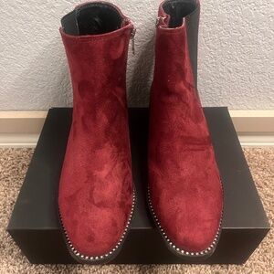 Burgundy Ankle Boots